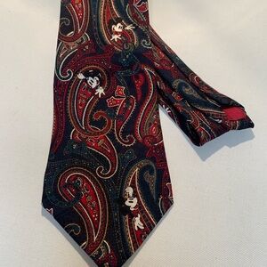 Vintage Disney Mickey Mouse Tie Mens Paisley Silk Necktie The Disney Store 90s